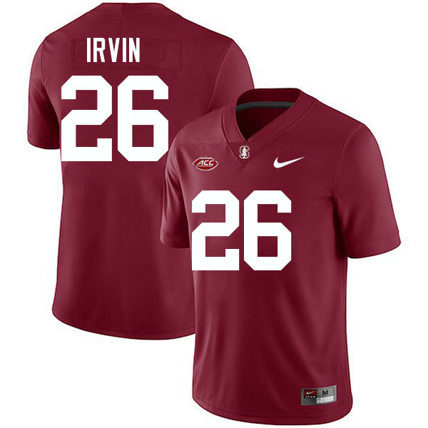 #26 Sedrick Irvin Stanford Cardinal College Football Jerseys Stitched-Cardinal #26 Sedrick Irvin Stanford Cardinal College Football Jerseys Stitched-Cardinal